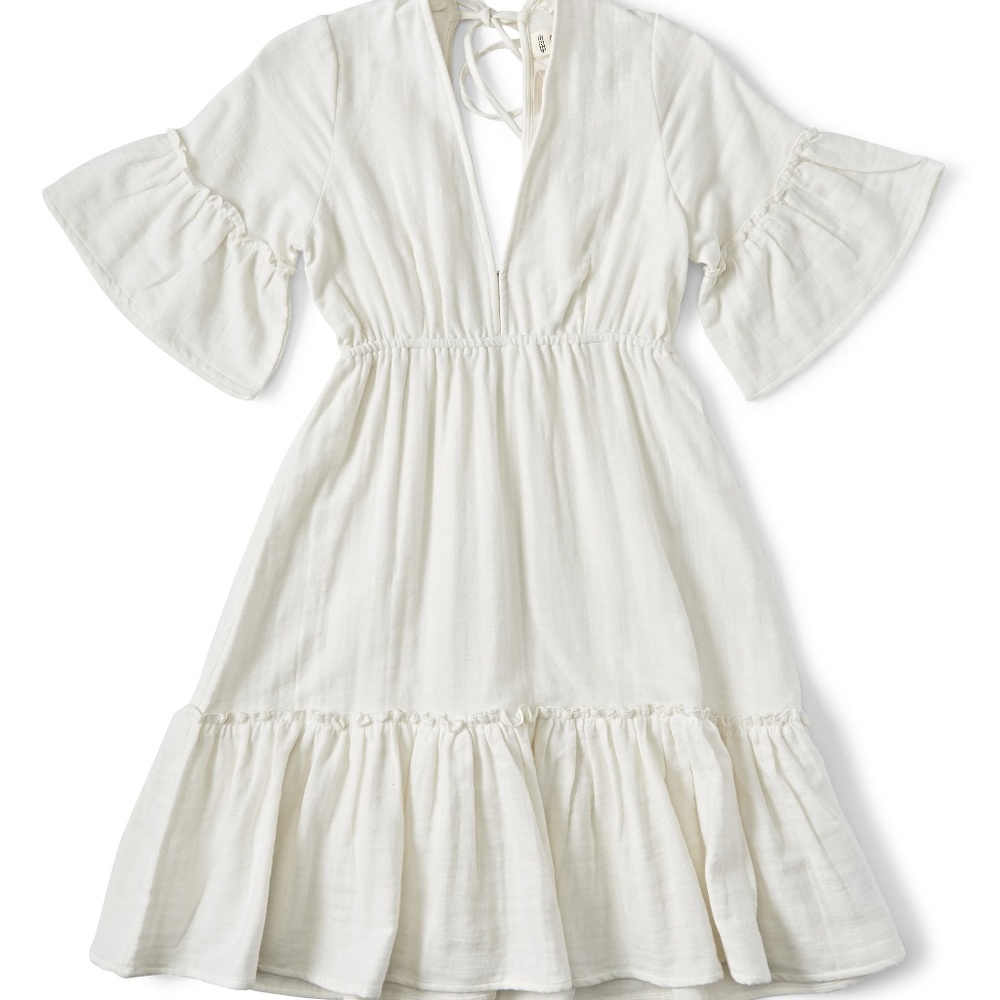 SINCERELY JULES // white plunge boho mini dress - Picture 8 of 16